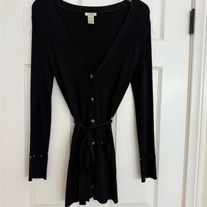 Cache Black Cardigan Sweater
